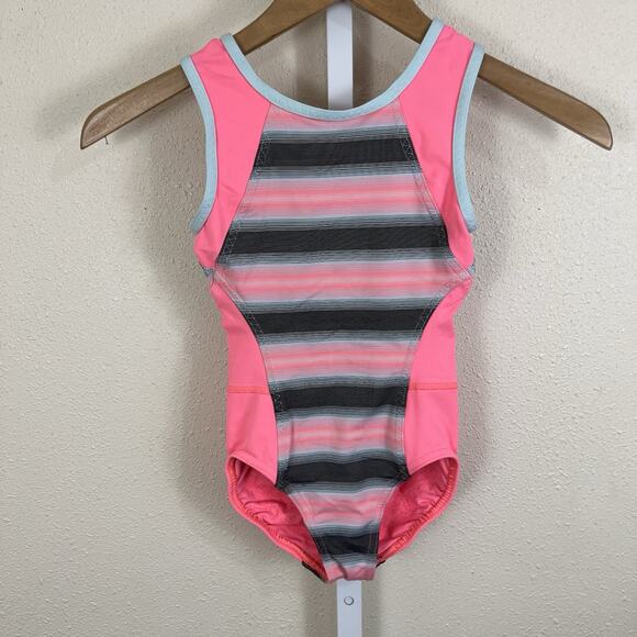 Ivivva by Lululemon Sunset Handspring With Heart Leotard Size 6 One Piece Pink - Picture 1 of 5